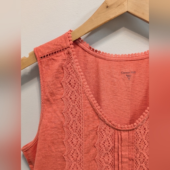 NWT Garnet Hill Cotton Embroidered Tank - Picture 2 of 8
